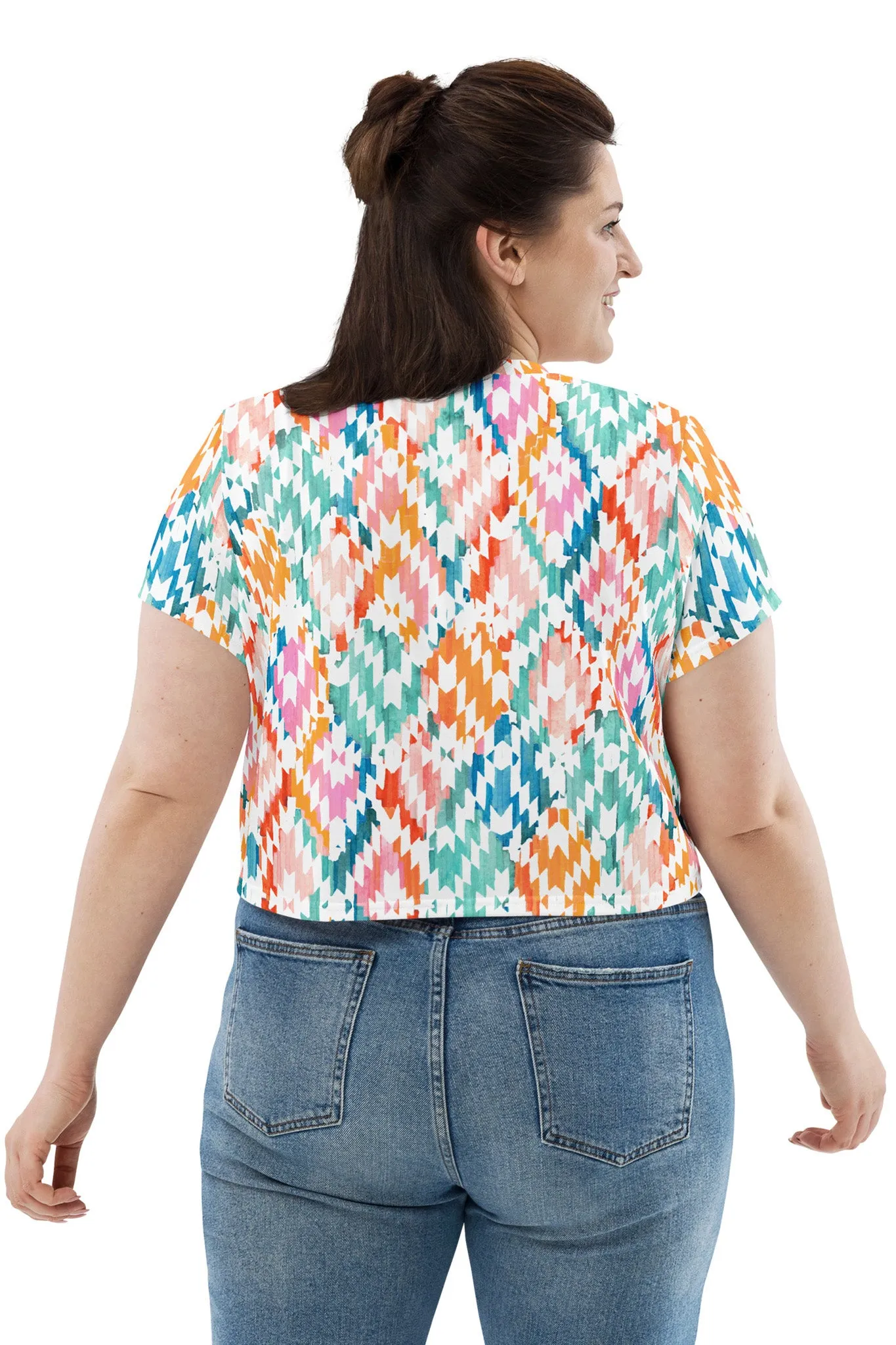 Carnival Ikat Crop Tee