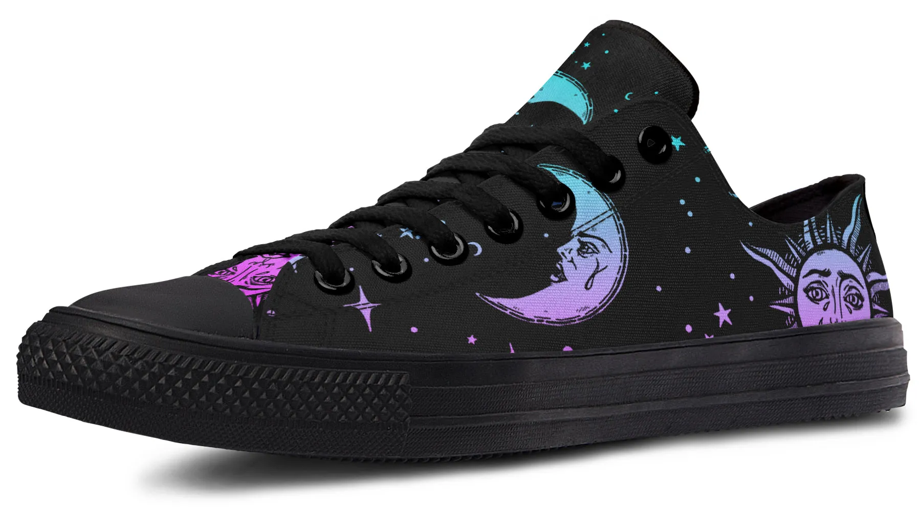 Celestial Pastel Low Tops - Classic Premium Canvas Shoes with Comfortable and Durable Soles