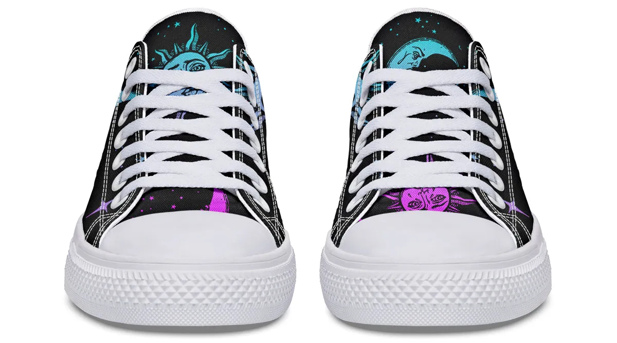 Celestial Pastel Low Tops - Classic Premium Canvas Shoes with Comfortable and Durable Soles