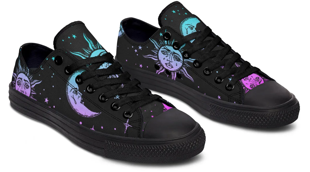 Celestial Pastel Low Tops - Classic Premium Canvas Shoes with Comfortable and Durable Soles