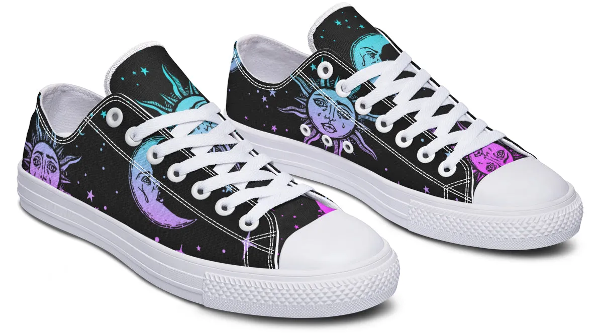 Celestial Pastel Low Tops - Classic Premium Canvas Shoes with Comfortable and Durable Soles