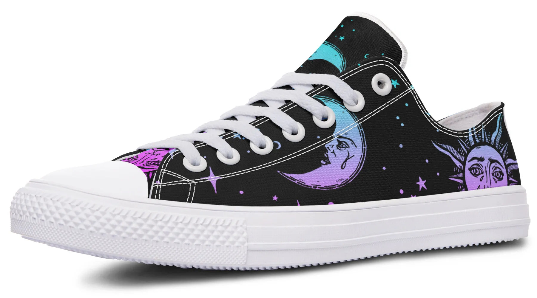 Celestial Pastel Low Tops - Classic Premium Canvas Shoes with Comfortable and Durable Soles