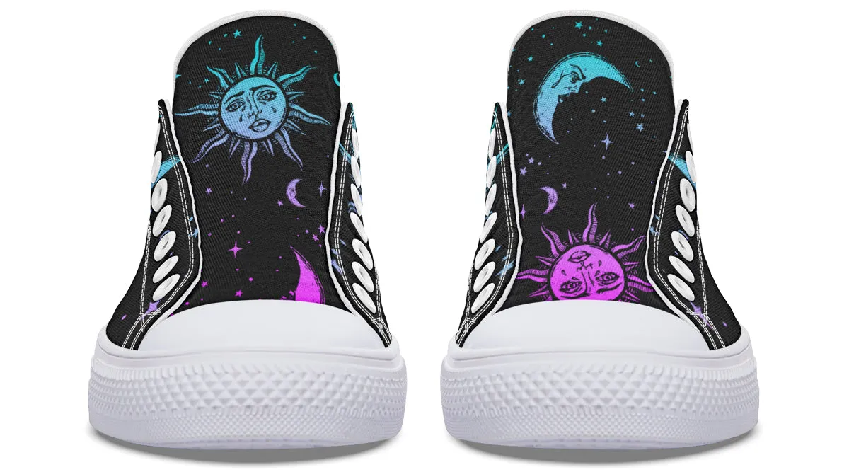 Celestial Pastel Low Tops - Classic Premium Canvas Shoes with Comfortable and Durable Soles