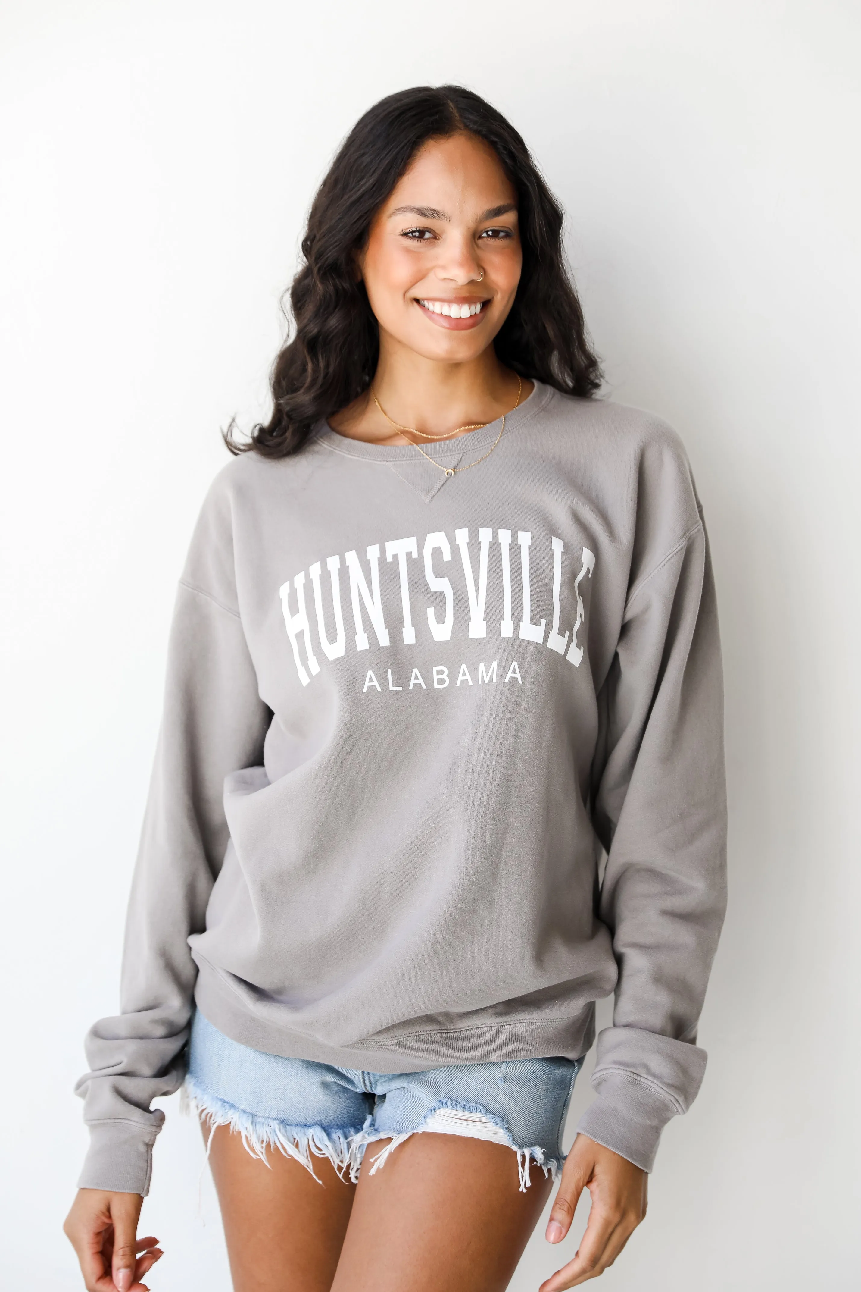 Charcoal Huntsville Alabama Block Letter Sweatshirt