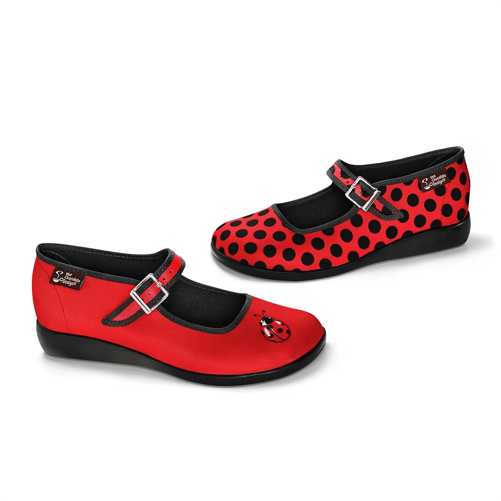 Chocolaticas® Ladybug Women's Mary Jane Flat