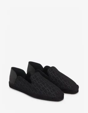 Christian Louboutin Espadon CL Jacquard Black Espadrilles -