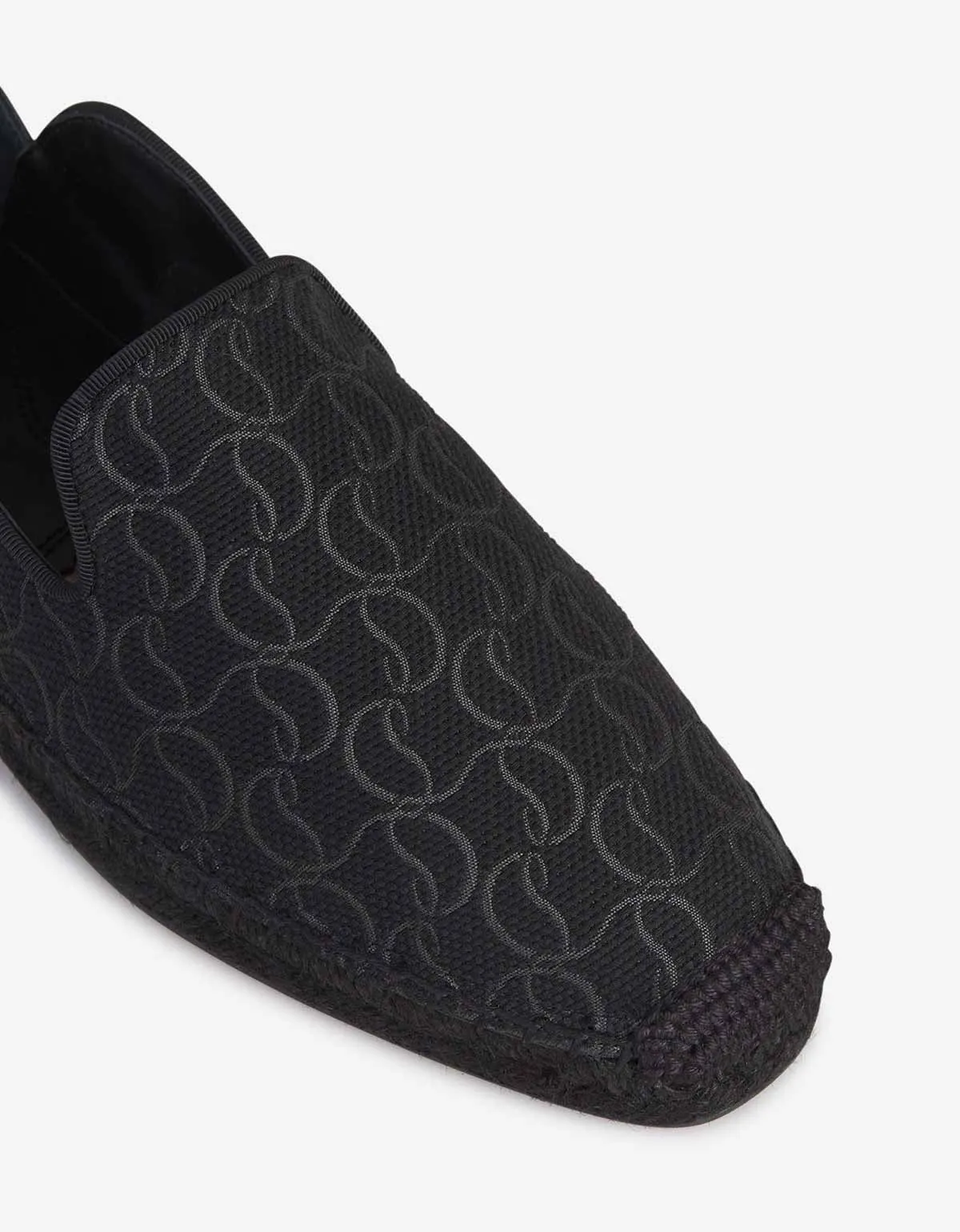 Christian Louboutin Espadon CL Jacquard Black Espadrilles -