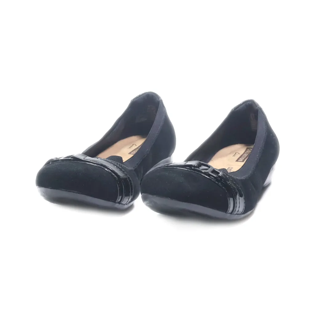 Clarks Ballerinas Suede Black Colour For Women