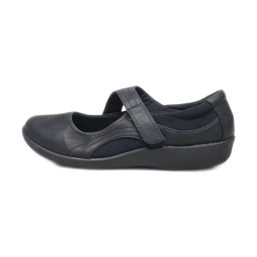 Clarks Cushion Soft Ballerinas Leather Black Colour For Women