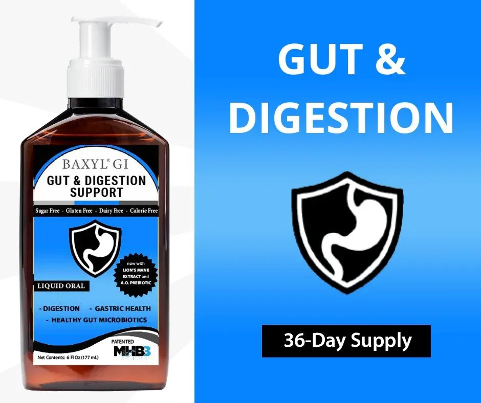 Cogent Solutions Group Baxyl GI-Gut & Digestive Support - Hyaluronic Acid, AO, & Lion's Mane 6 fl oz Liquid