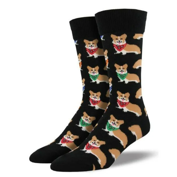 Corgi Socks Men’s Crew Sock