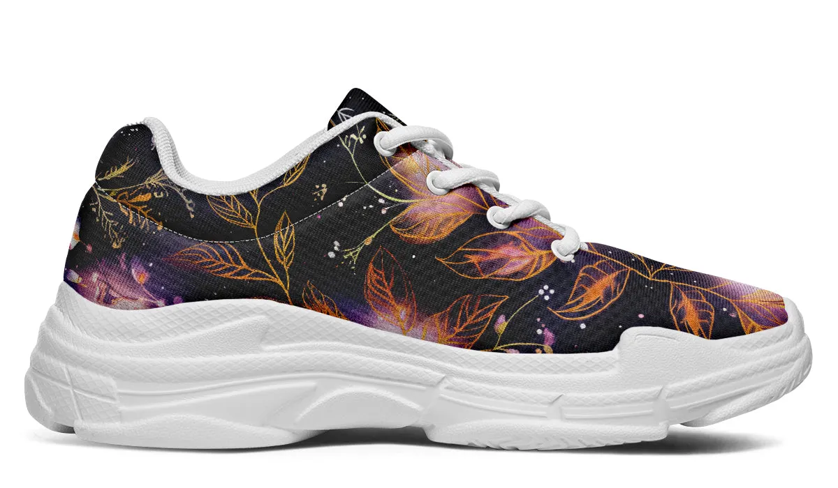 Cosmic Petals Chunky Sneakers - Light Breathable and Comfortable Sports Shoes with Platform Soles