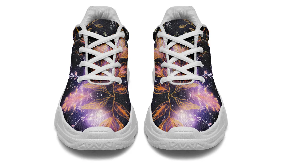 Cosmic Petals Chunky Sneakers - Light Breathable and Comfortable Sports Shoes with Platform Soles