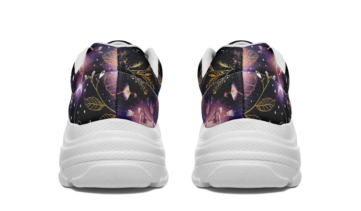 Cosmic Petals Chunky Sneakers - Light Breathable and Comfortable Sports Shoes with Platform Soles