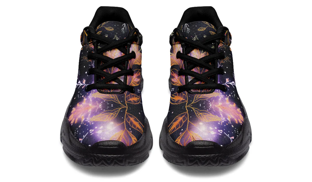 Cosmic Petals Chunky Sneakers - Light Breathable and Comfortable Sports Shoes with Platform Soles