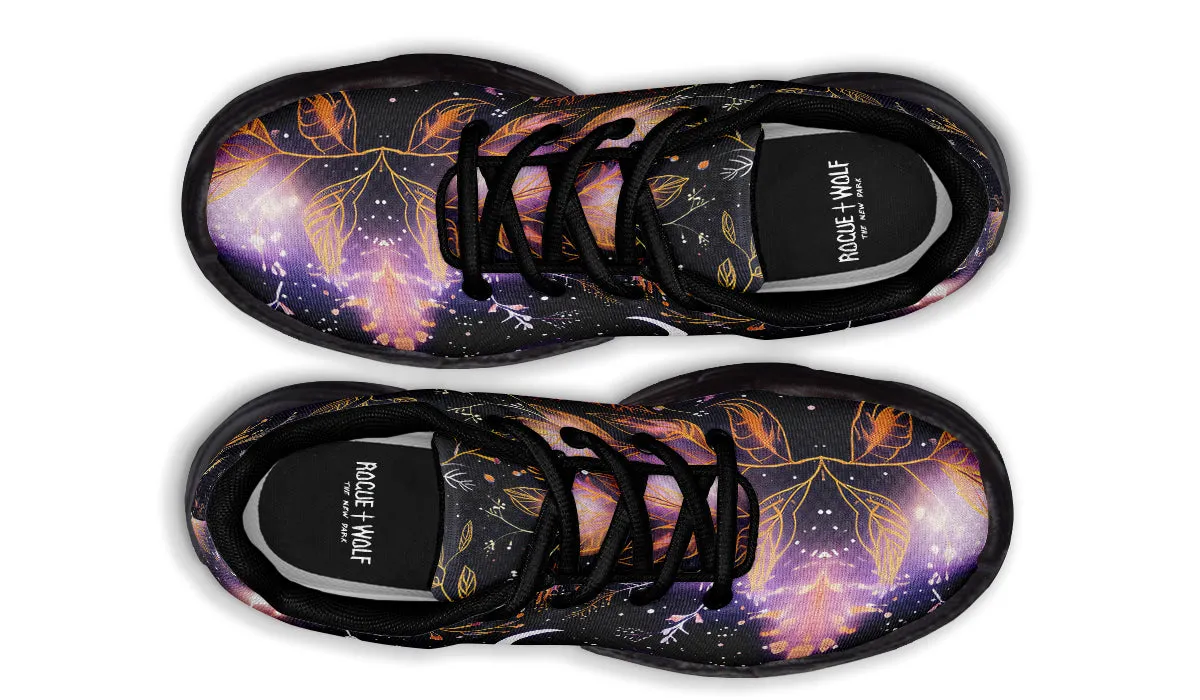 Cosmic Petals Chunky Sneakers - Light Breathable and Comfortable Sports Shoes with Platform Soles