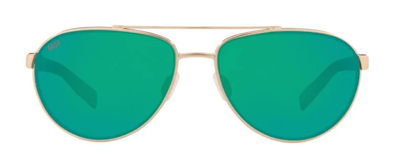 Costa Del Mar Fernandina Brushed Gold Frame - Green Mirror 580 Plastic Lens - Polarized Sunglasses