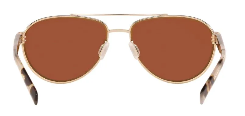 Costa Del Mar Fernandina Brushed Gold Frame - Green Mirror 580 Plastic Lens - Polarized Sunglasses