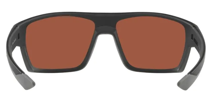 Costa Del Mar Mens Bloke Matte Black Frame - Green Mirror 580 Glass Lens - Polarized Sunglasses