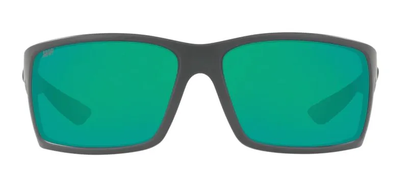 Costa Del Mar Reefton Matte Gray Frame - Green Mirror 580 Plastic Lens - Polarized Sunglasses