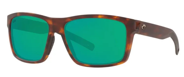 Costa Del Mar Slack Tide Matte Tortoise Frame - Green Mirror 580 Glass Lens - Polarized Sunglasses