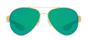 Costa Del Mar South Point Gold Frame - Green Mirror 580 Plastic Lens - Polarized Sunglasses