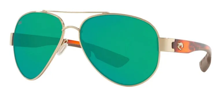 Costa Del Mar South Point Rose Gold Frame - Green Mirror 580 Glass Lens - Polarized Sunglasses