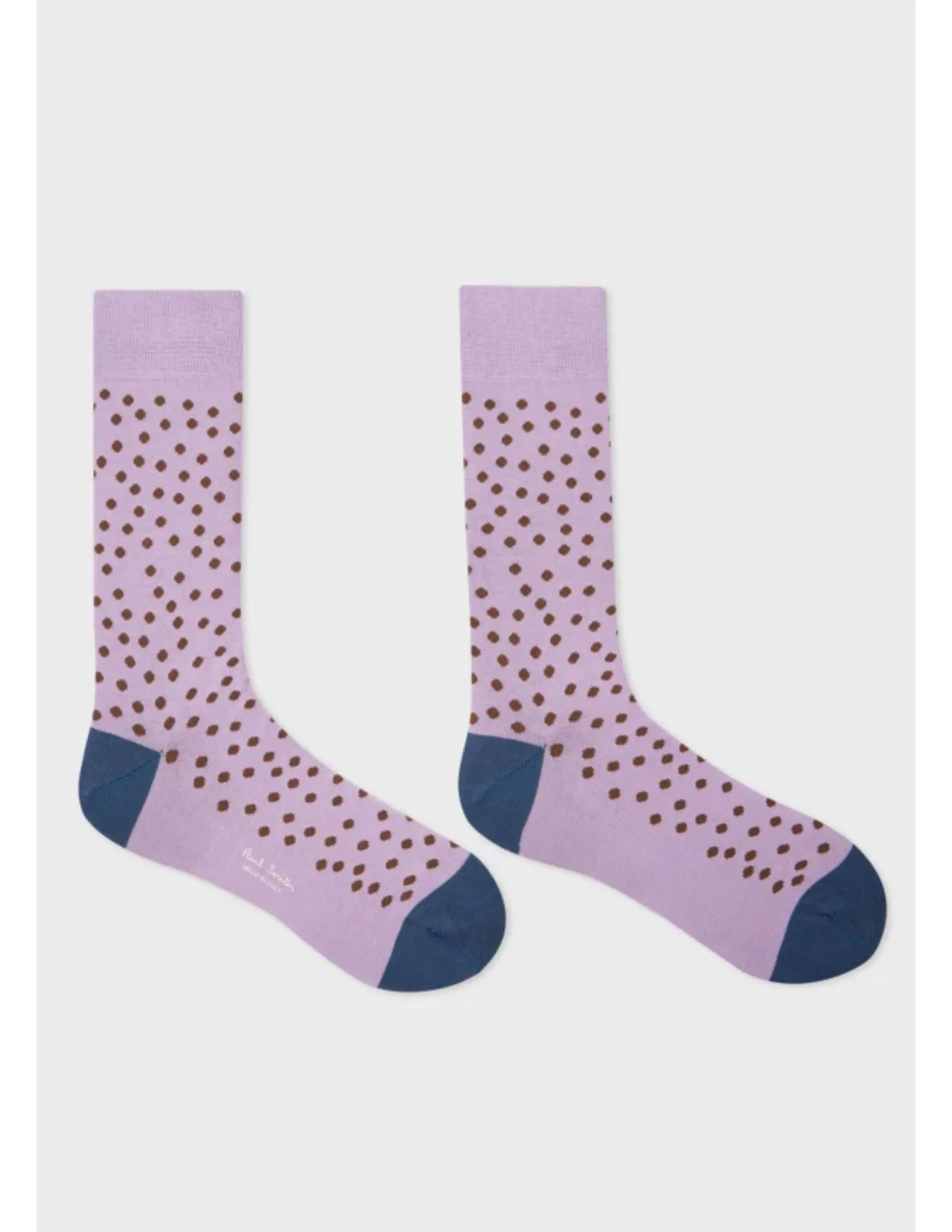 Cotton-Blend Sock | Lilac Polka Dot