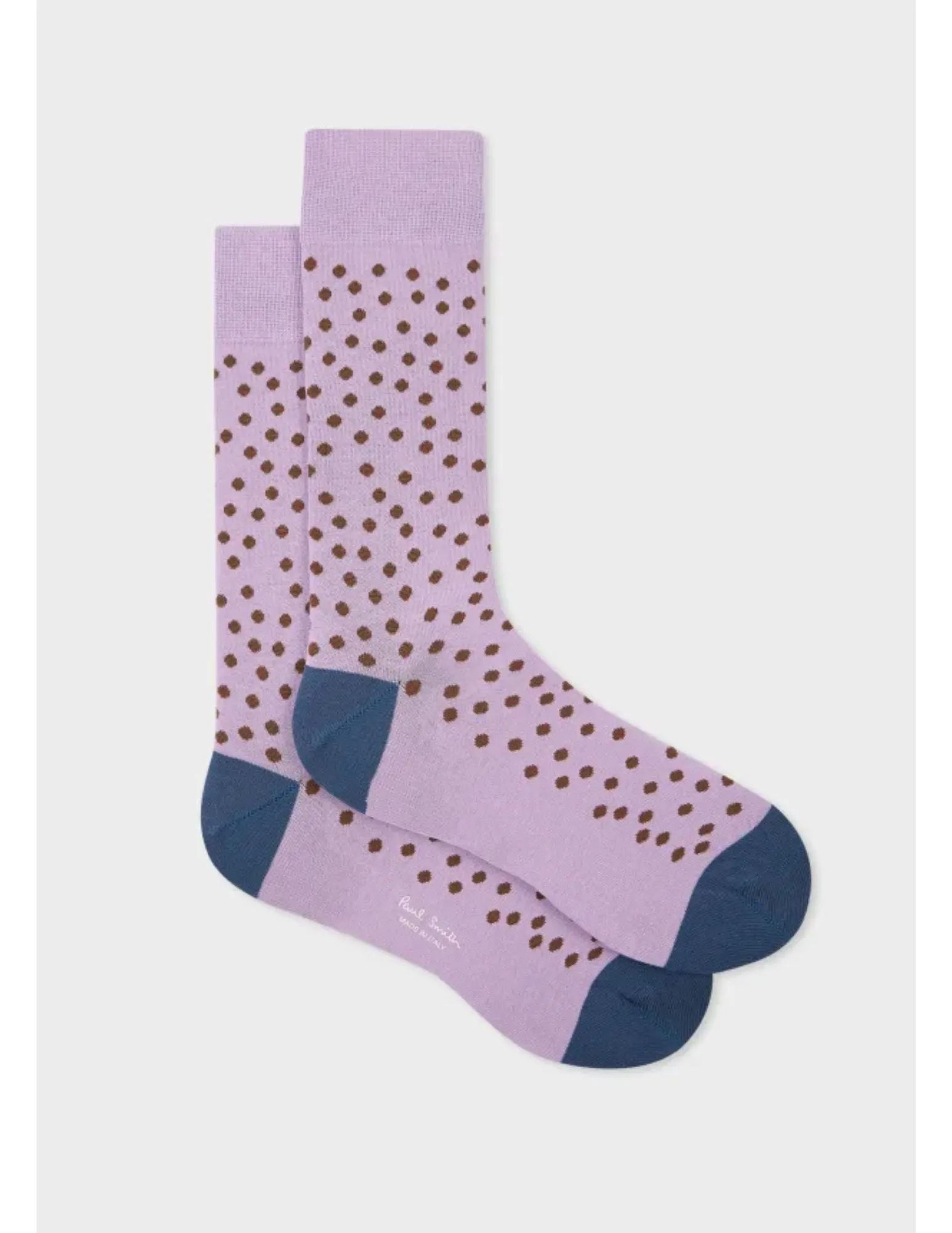 Cotton-Blend Sock | Lilac Polka Dot