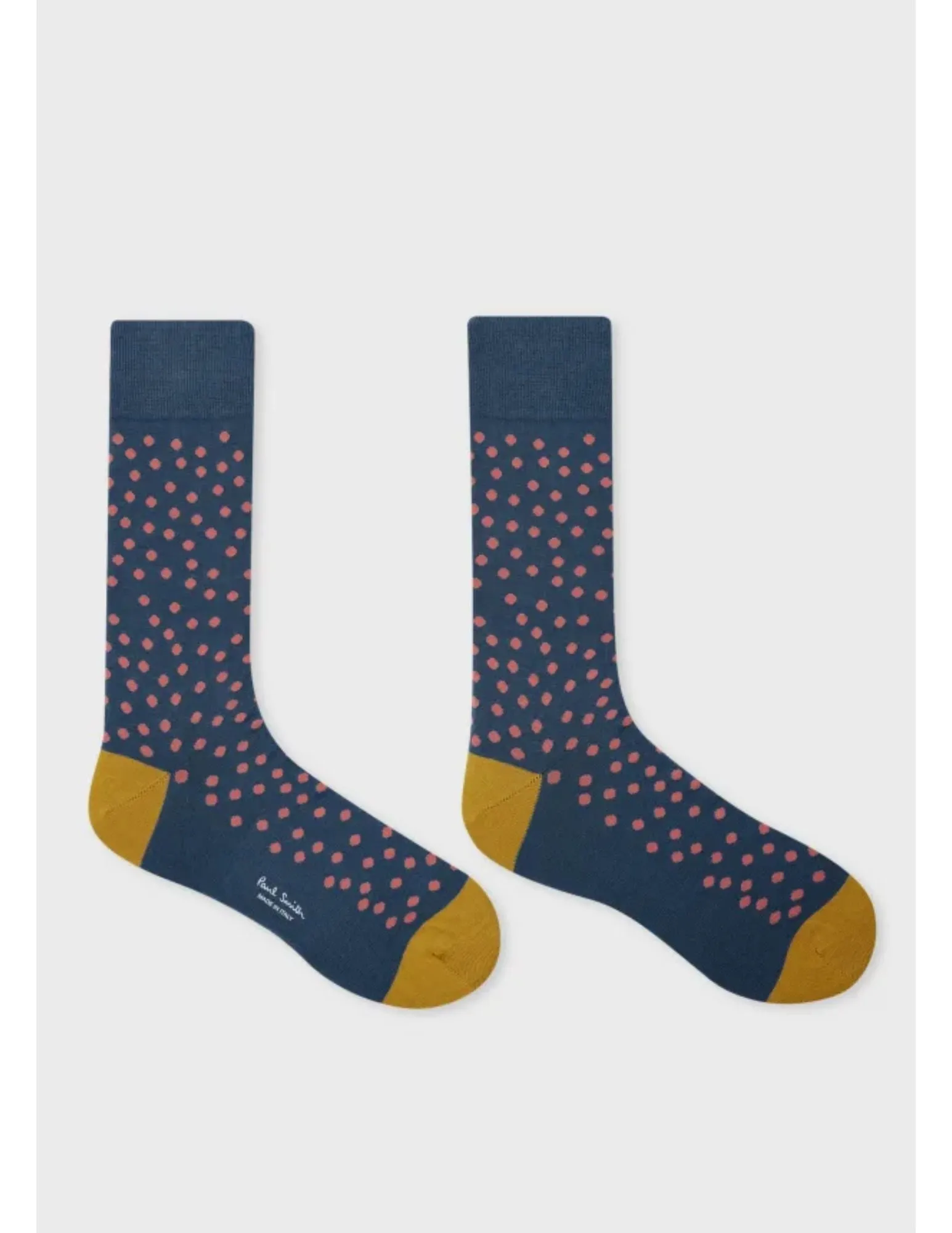 Cotton-Blend Sock | Navy Polka Dot