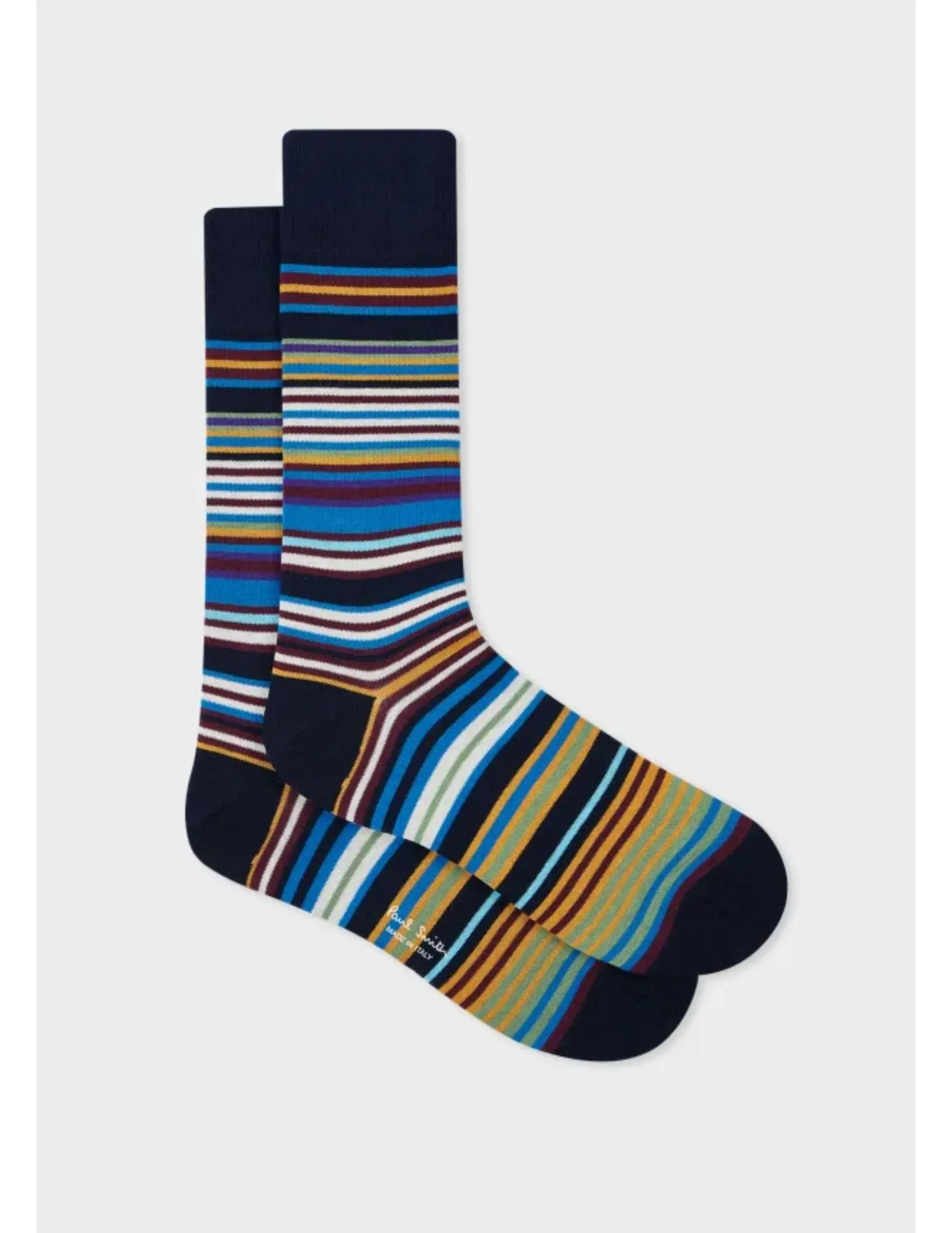 Cotton-Blend Socks | Multi-Stripe