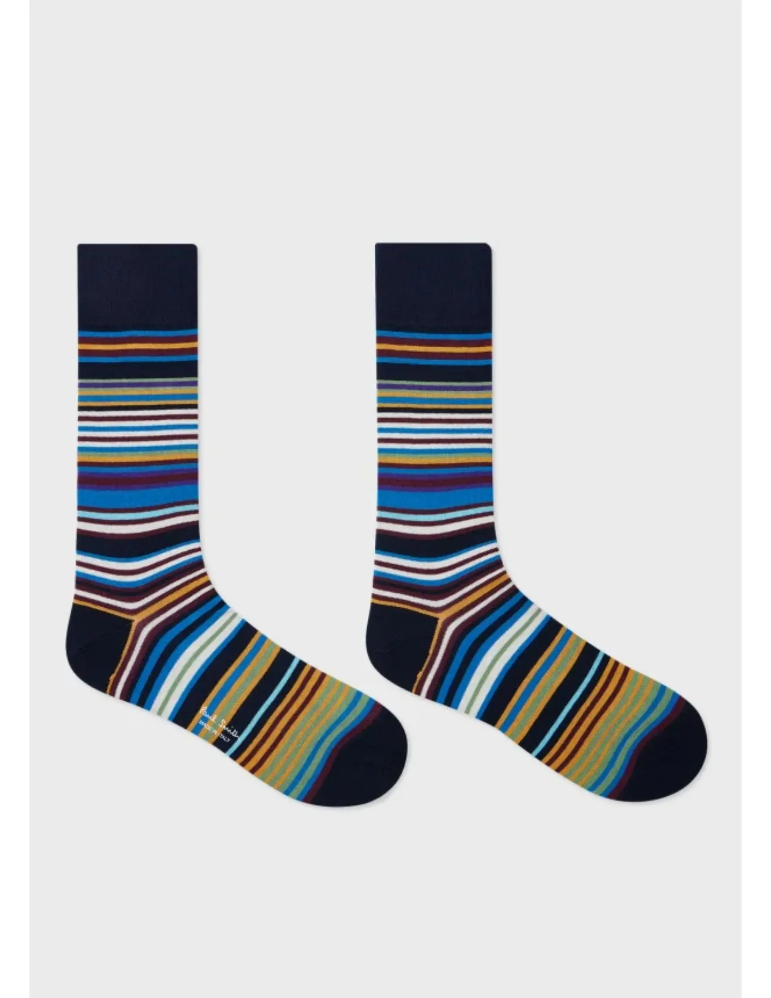 Cotton-Blend Socks | Multi-Stripe