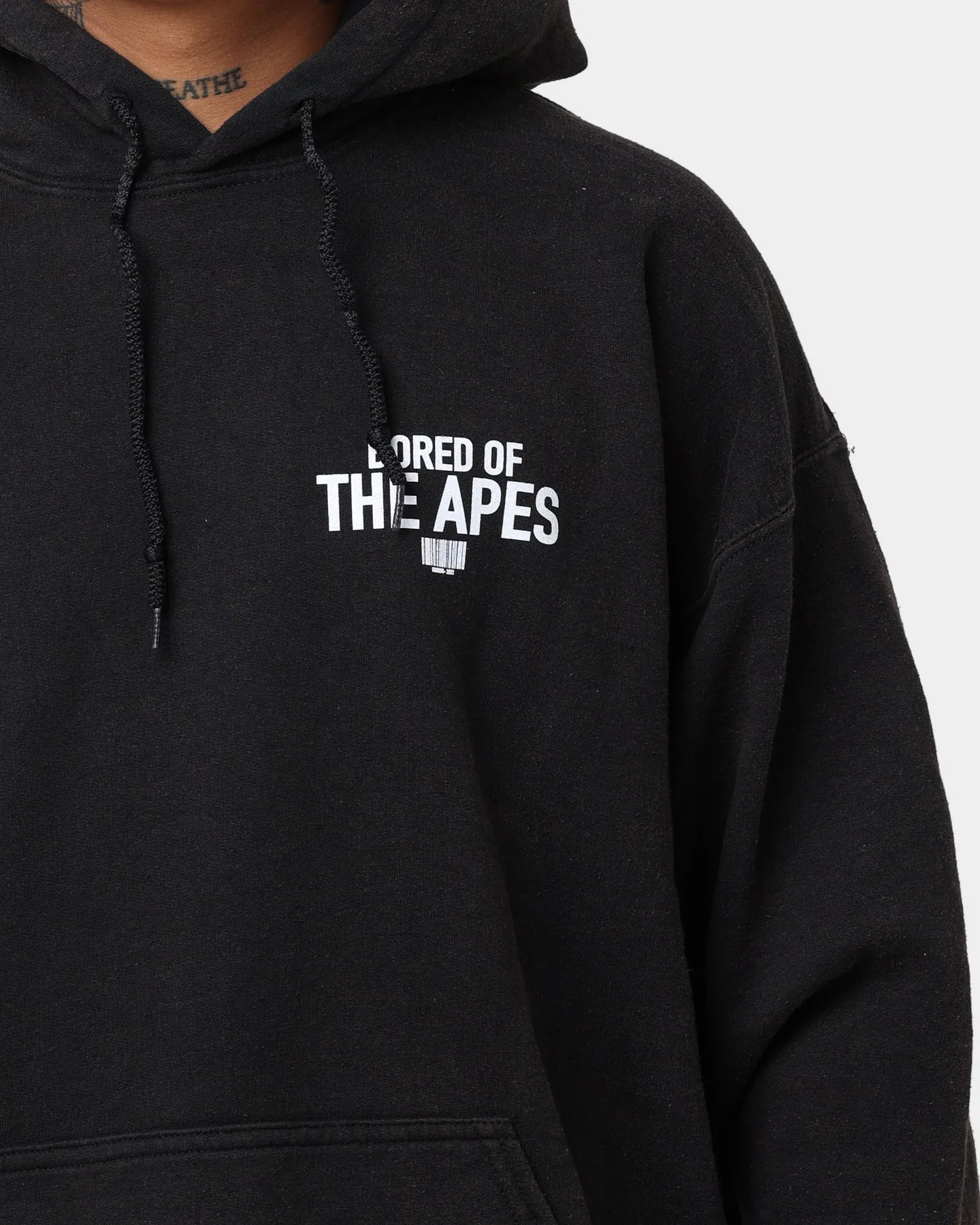 Culture Kings x Champ Medici "Bored Of The Apes" #6368 Vintage Hoodie Washed Black