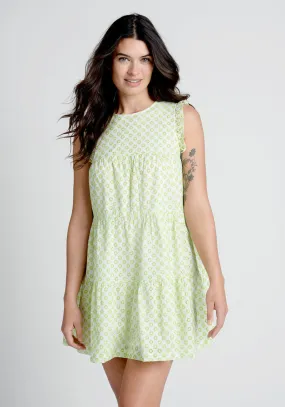 Day Tripping in Eyelet Flower Fields Trapeze Dress