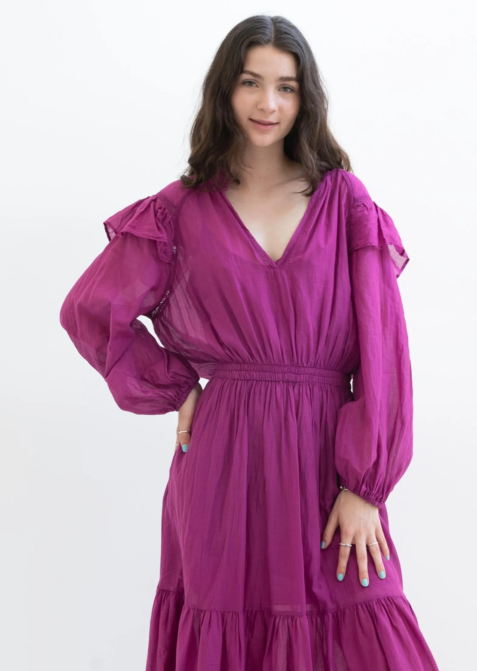 Devotion Twins Falasana Dress in Violet