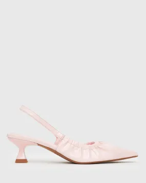 DIVINE Ruched Slingback Pumps