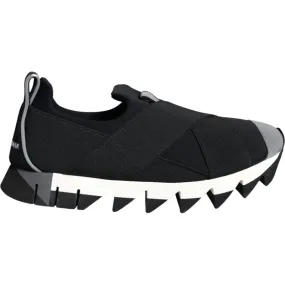 Dolce & Gabbana Black Neoprene Stretch Shark Sneakers Shoes