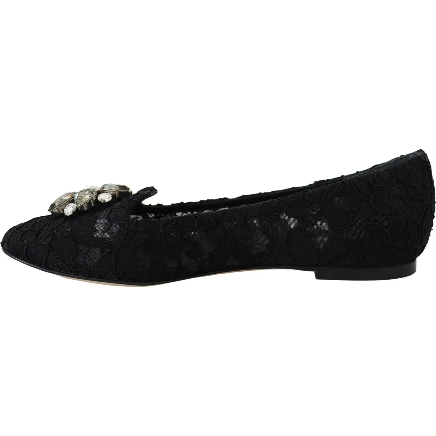 Dolce & Gabbana Elegant Floral Lace Flat Vally Shoes