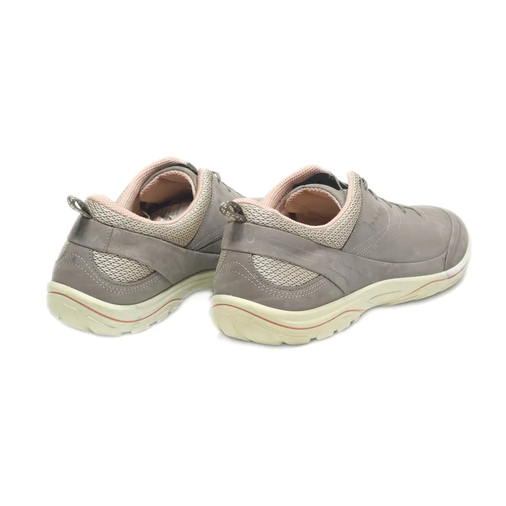 Ecco Lace Ups Leather Grey Colour For Women