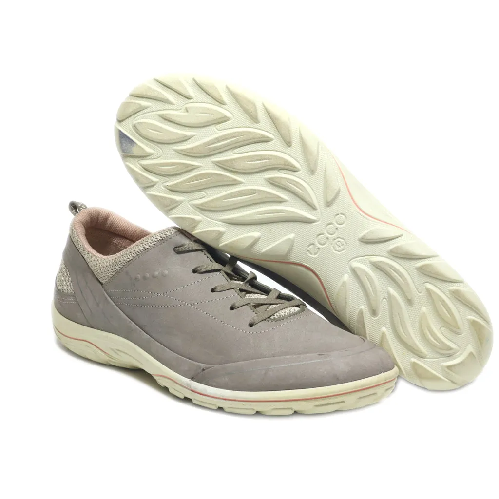 Ecco Lace Ups Leather Grey Colour For Women