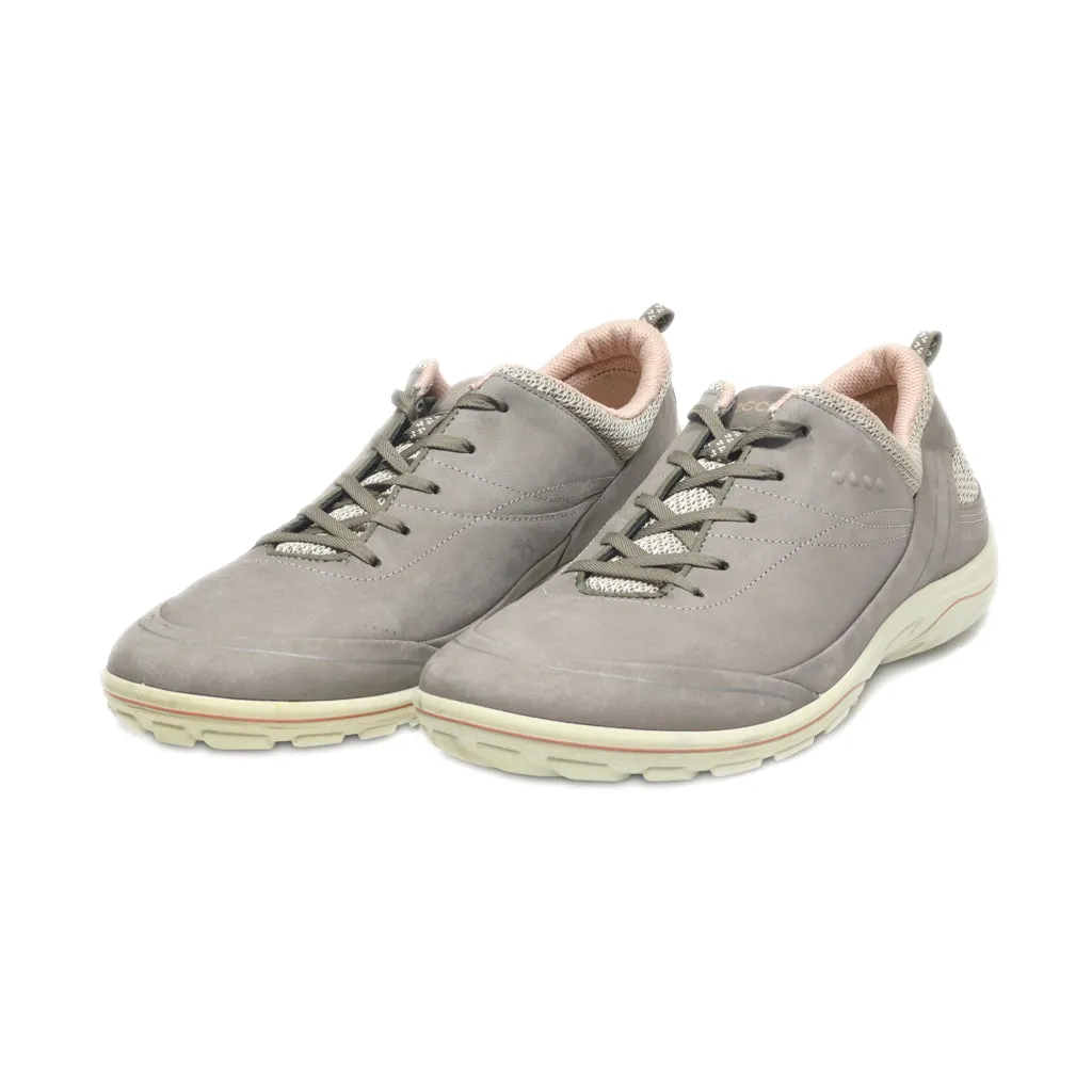 Ecco Lace Ups Leather Grey Colour For Women