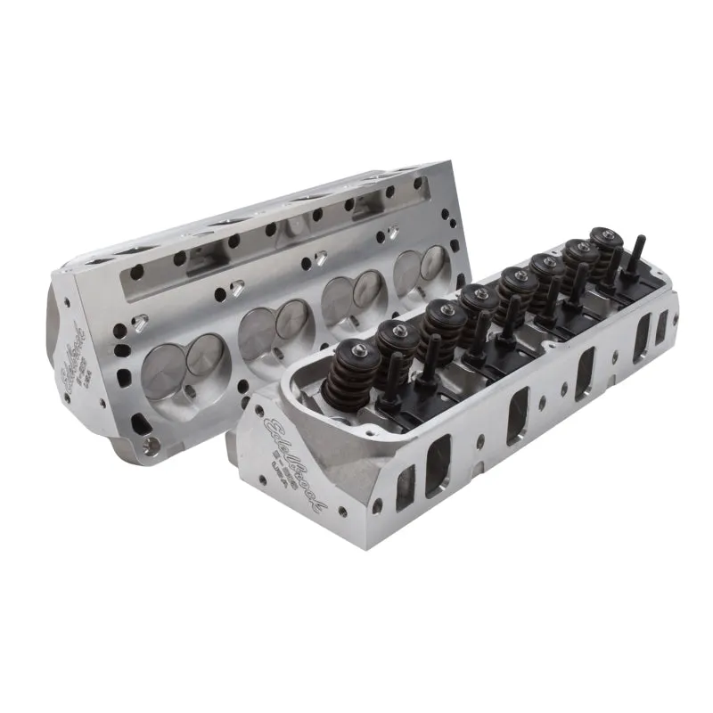 Edelbrock E-Series E-205 Cylinder Head - Assembled - 2.080 / 1.600 in Valve - 205 cc Intake - 60 cc Chamber - 1.460 in Springs - Small Block Ford - Pair