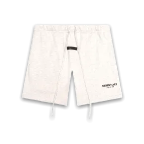 Essentials Fear of God Drawstring Fleece Shorts - Off White (Black Lettering)