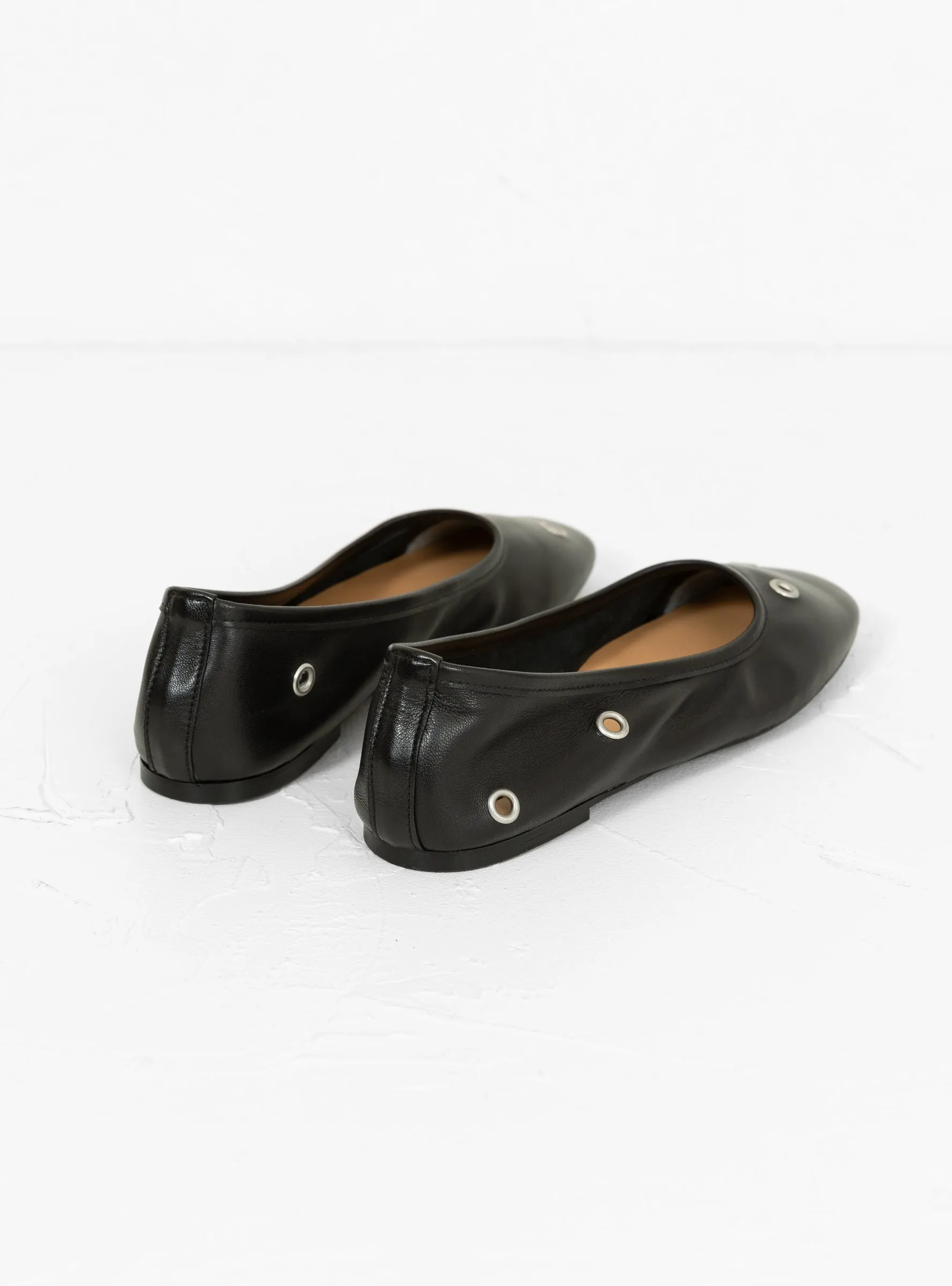 Eyelet Ballerina Black