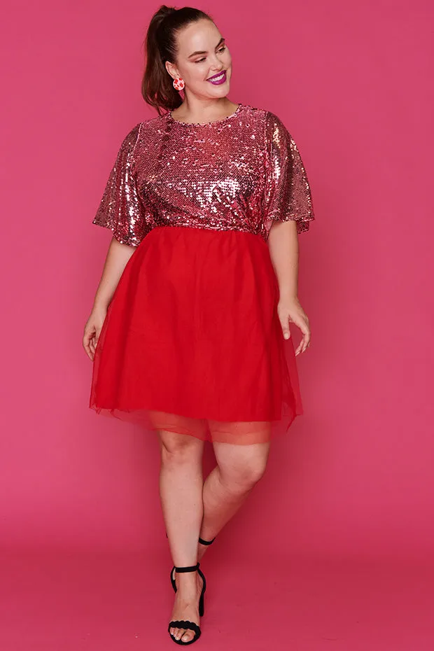 Faith Pink & Red Dress