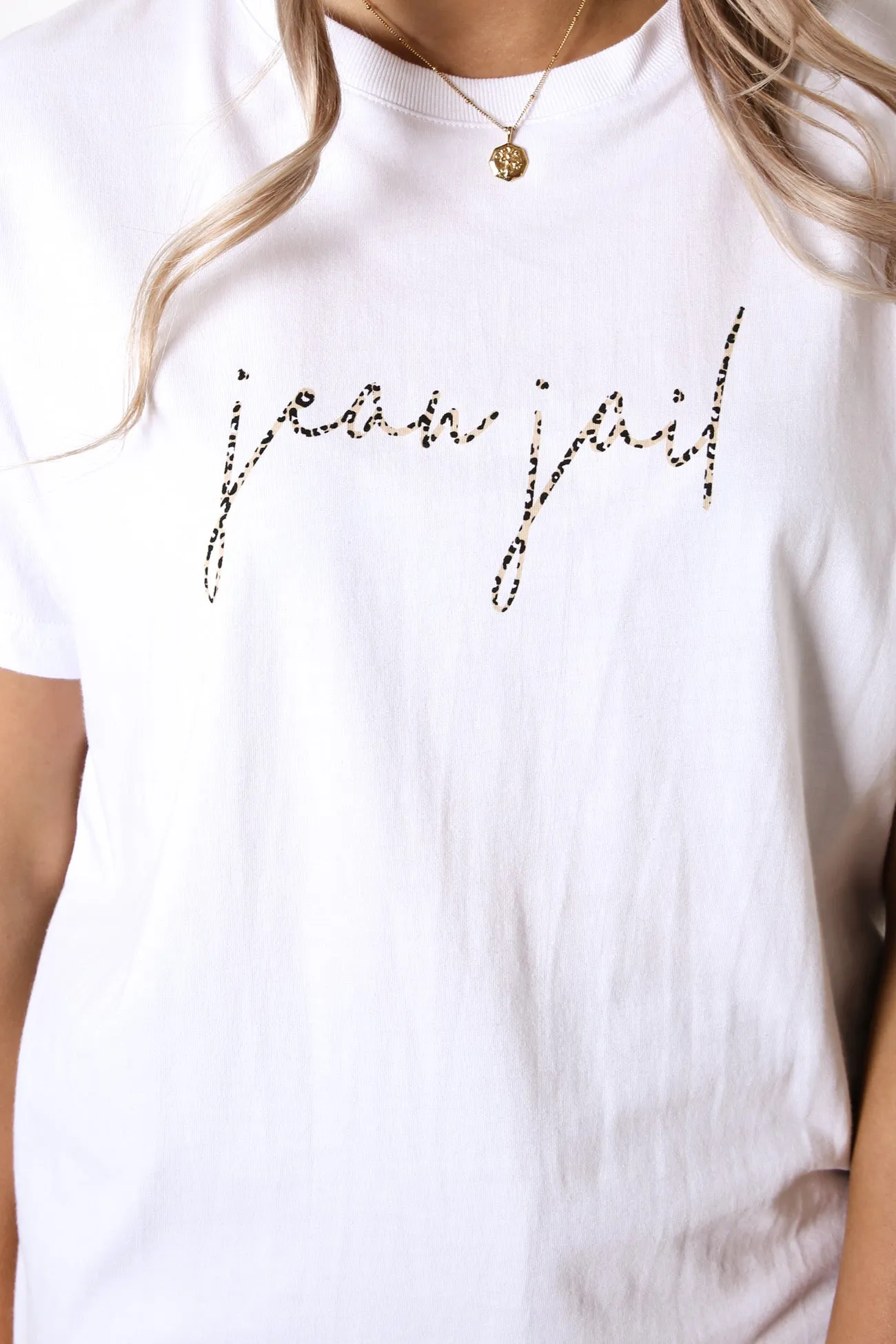 Fearless Tee White Leopard