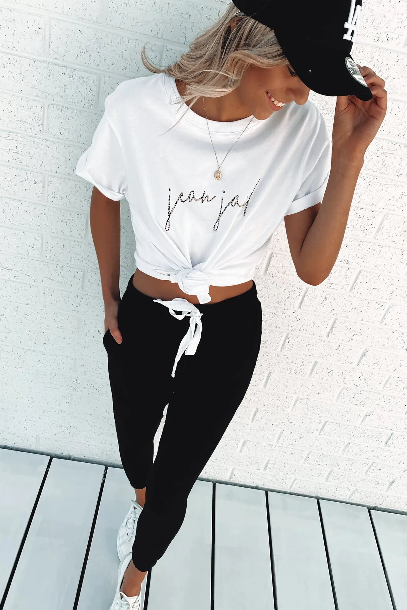 Fearless Tee White Leopard