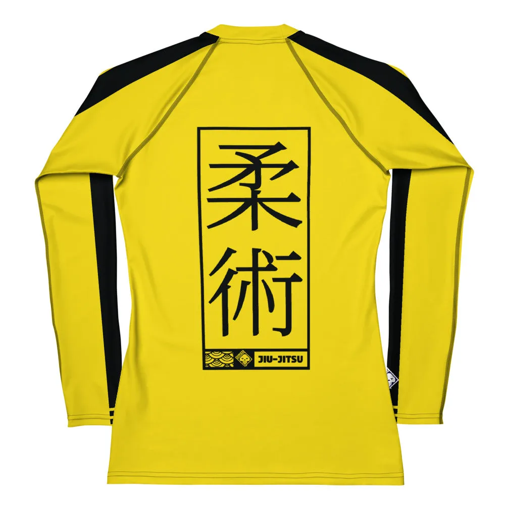 Fierce Femme Fatale: Women's Long Sleeve Kill Bill Bruce Lee BJJ Rash Guard - Jiu-Jitsu 028