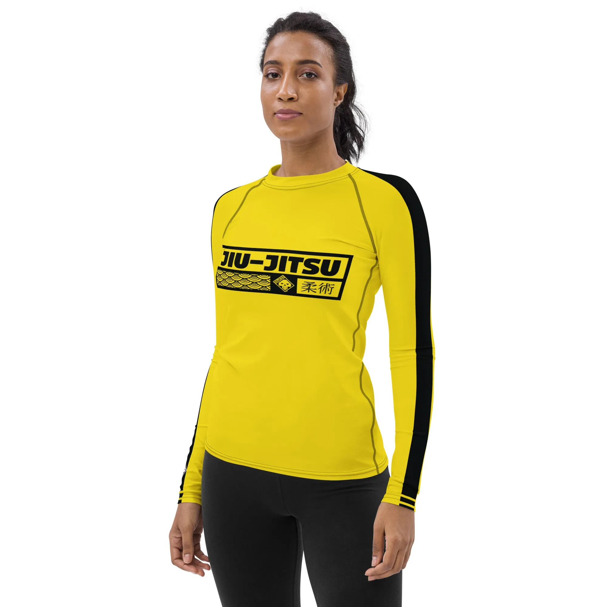 Fierce Femme Fatale: Women's Long Sleeve Kill Bill Bruce Lee BJJ Rash Guard - Jiu-Jitsu 028