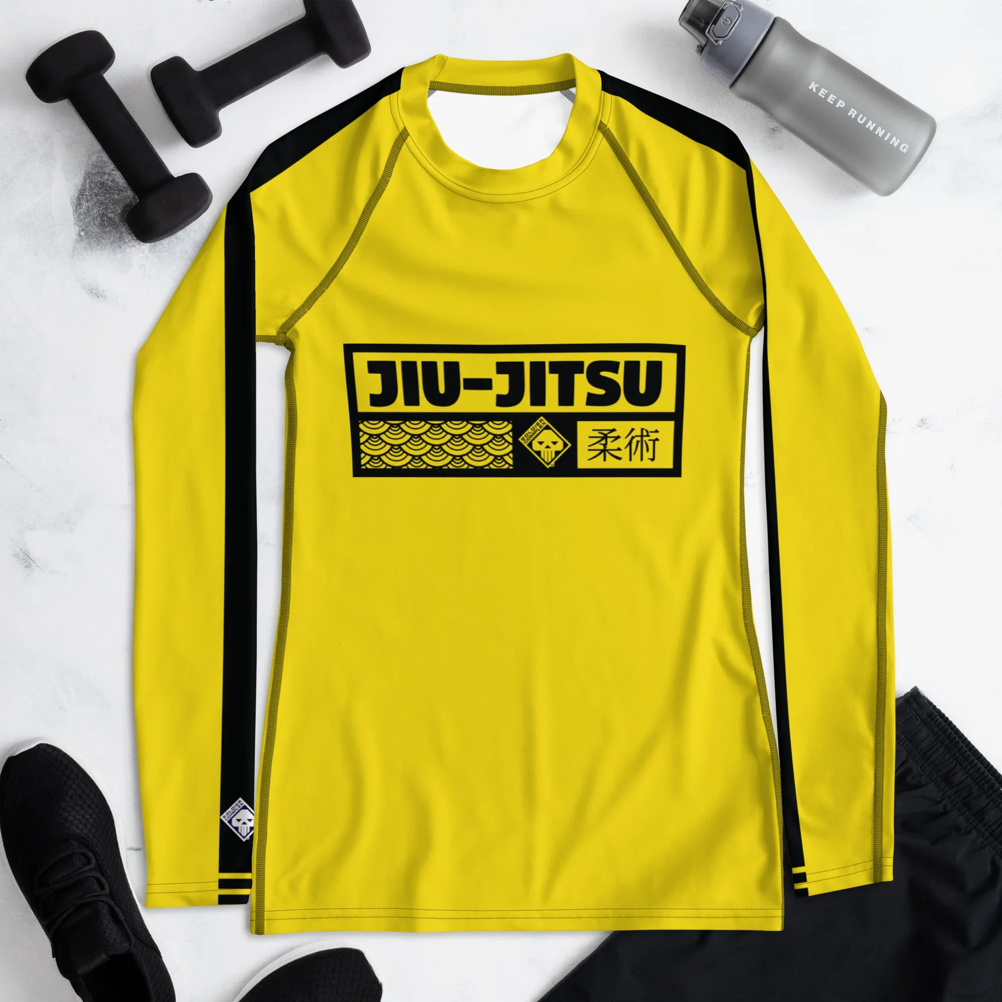 Fierce Femme Fatale: Women's Long Sleeve Kill Bill Bruce Lee BJJ Rash Guard - Jiu-Jitsu 028